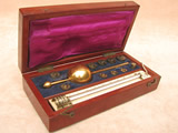 Mid 19th century sikes hydrometer set by Joseph Long, 20 Little Tower St.